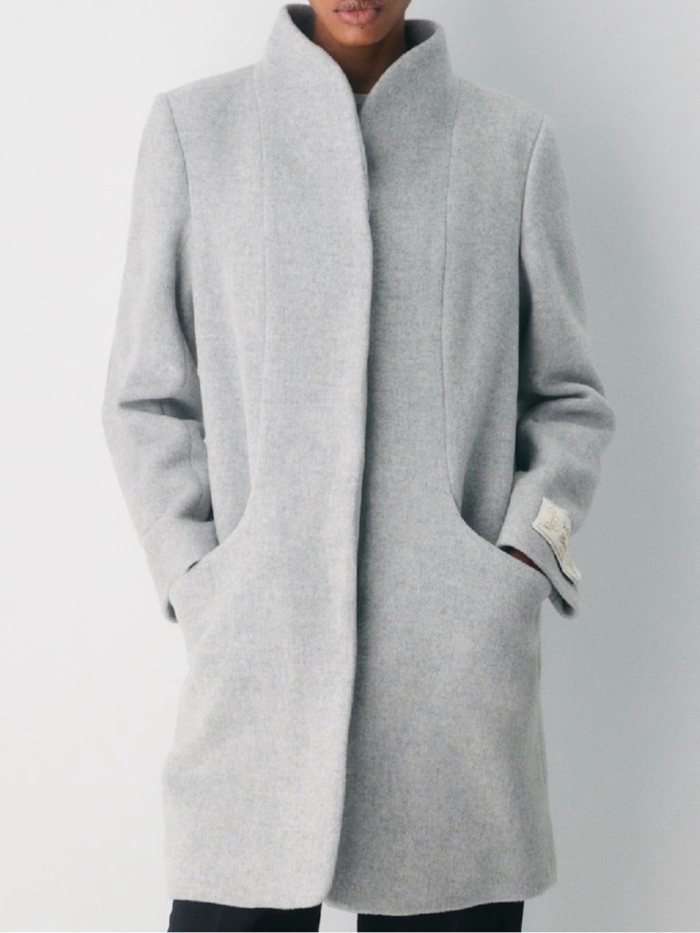 Wilfred ORIGINAL Cocoon Cashmere & Wool Coat XS Light Grey